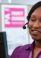 Woman with a headset